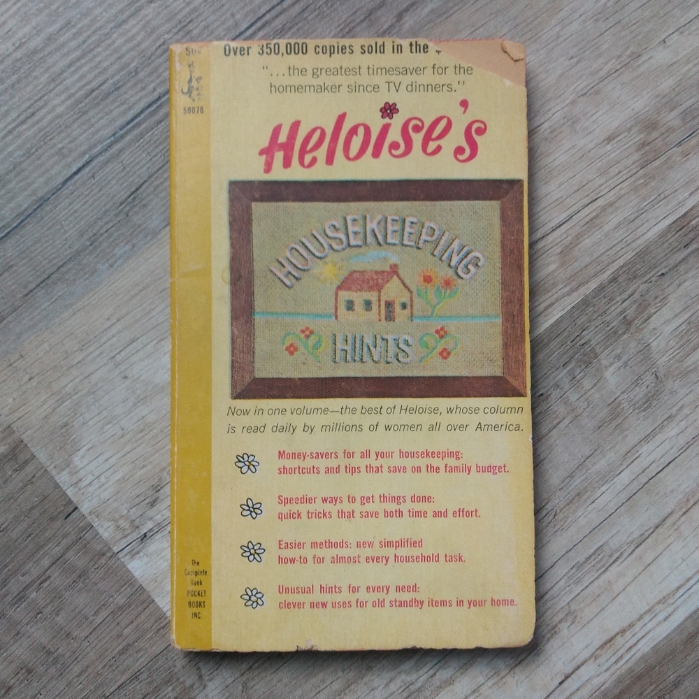 Vintage Book 1960s Heloise's Housekeeping Hints Paperback
